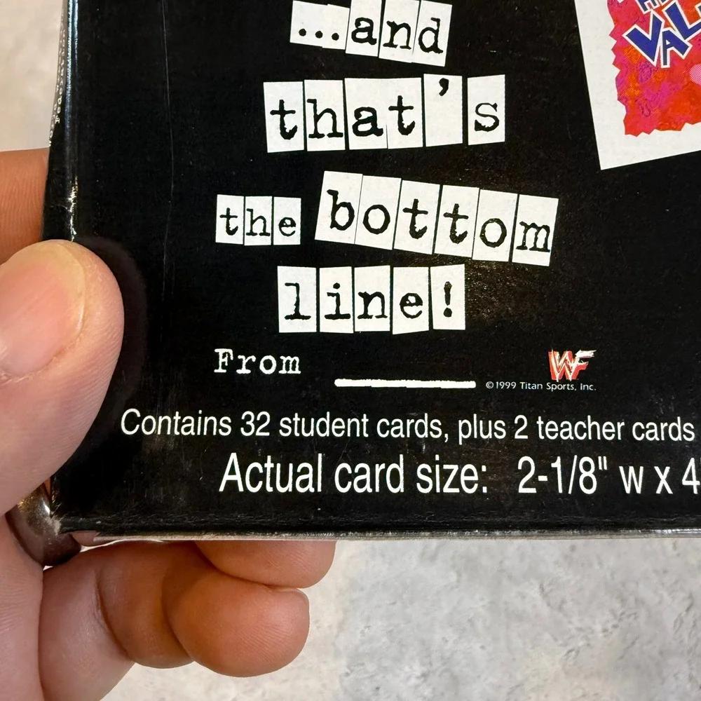 Vintage‎ 1999 WWF Wrestling Valentine Cards Stone Cold The Rock Mankind Sealed